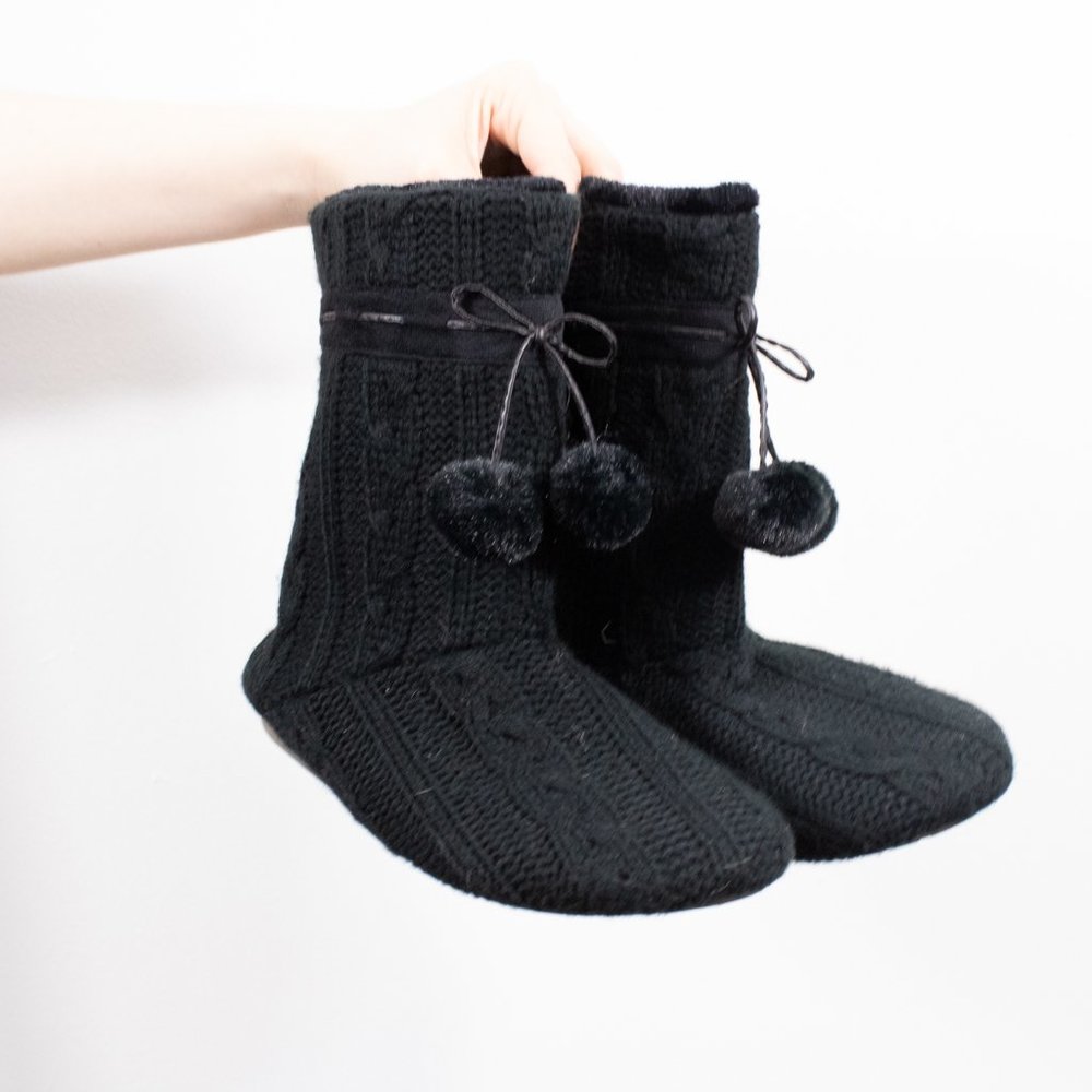 *Patti G Black Slipper Booties